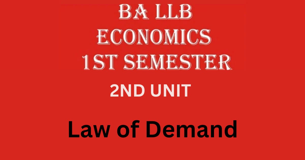 Briefly Explain the law of Demand with the help of schedule and graph?