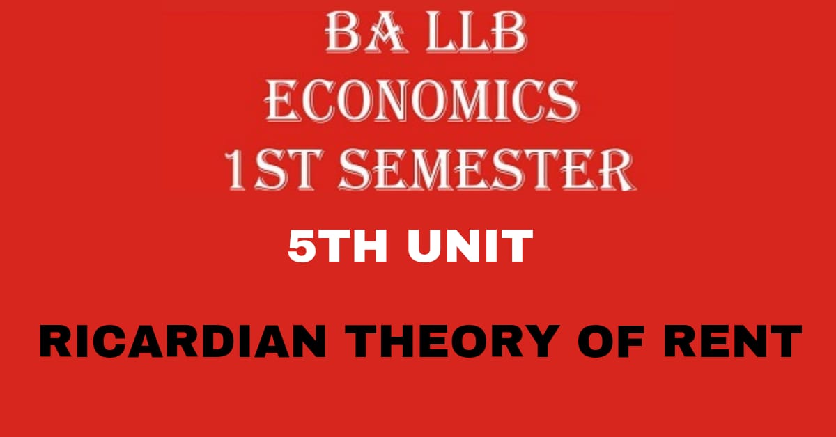 Briefly explain the Ricardian theory of Rent?