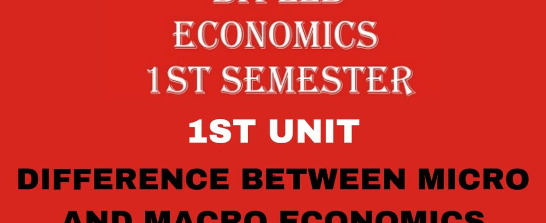 Distinguish between Micro and Macro economics.