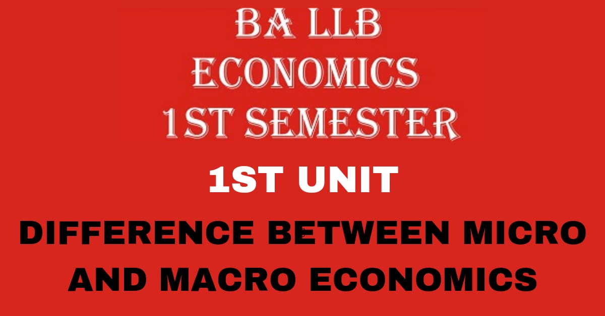 Distinguish between Micro and Macro economics.