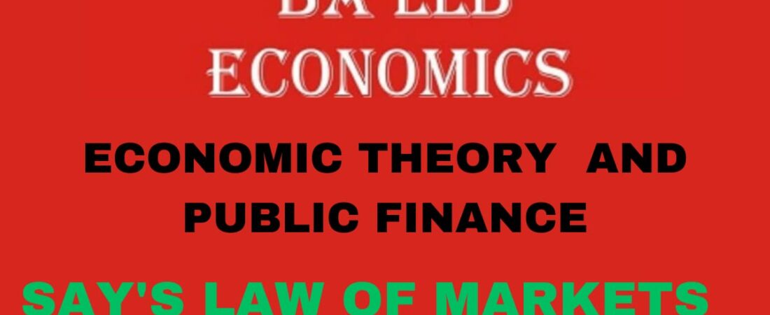 Briefly explain the Say’s Law of markets?