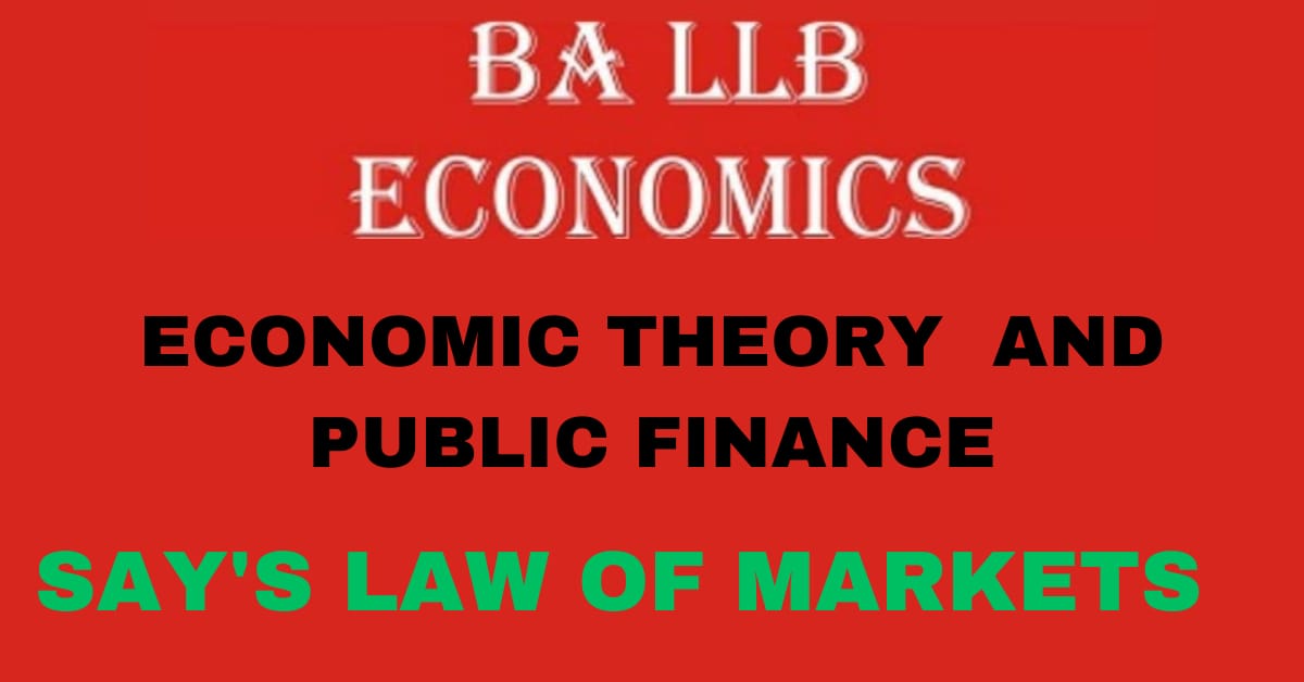 Briefly explain the Say’s Law of markets?