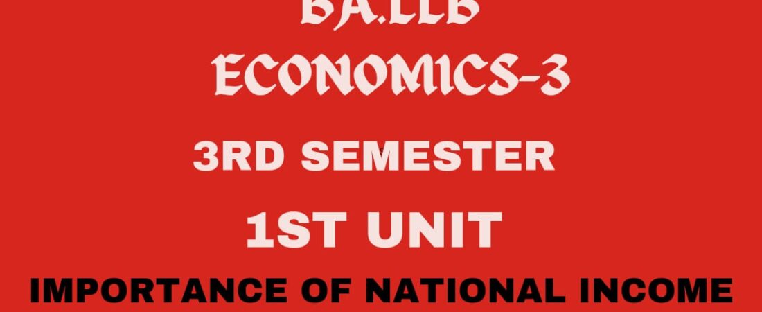 What is National Income? Explain the importance of National Income Estimation?