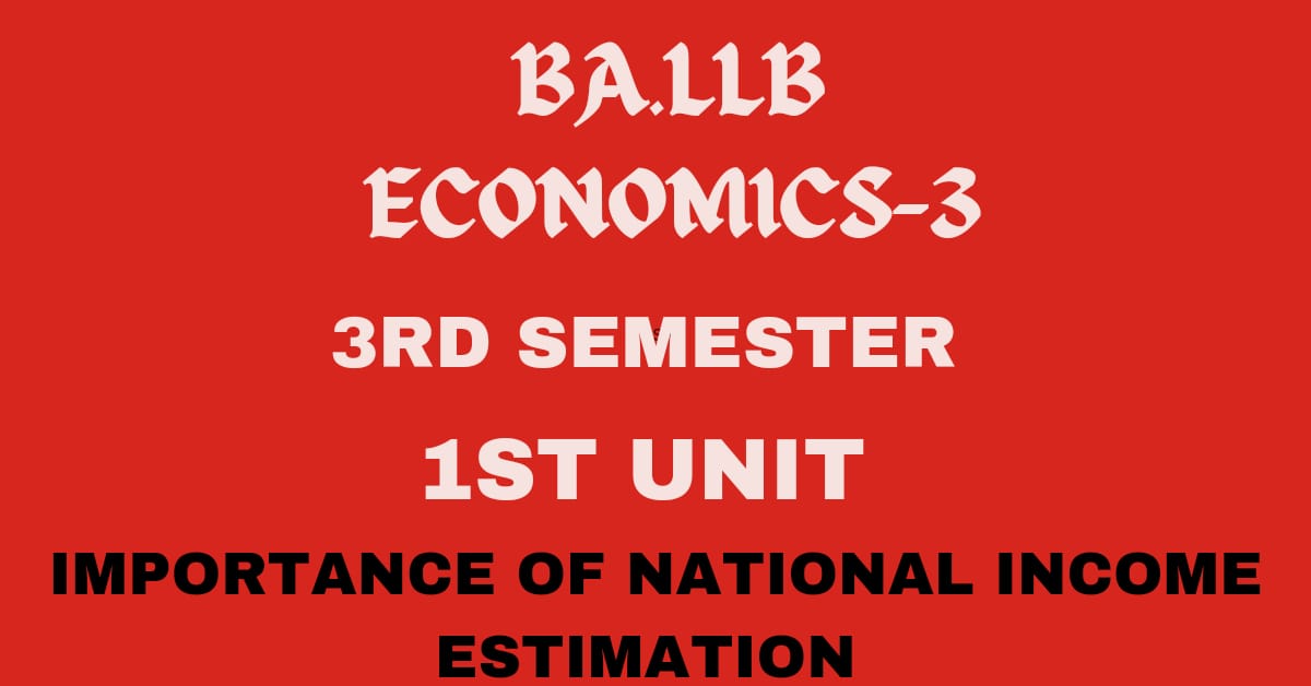 What is National Income? Explain the importance of National Income Estimation?