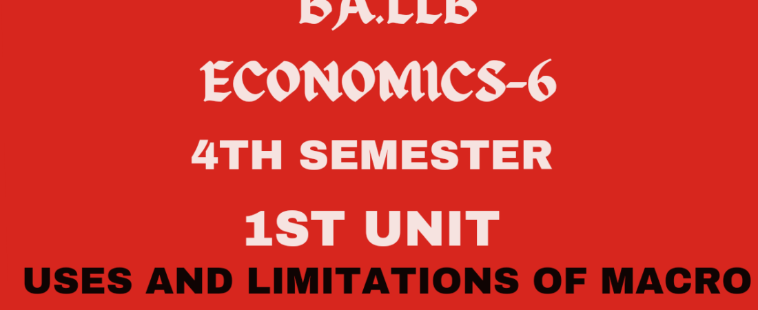 What is Macro Economics? Explain its Uses and Limitations.