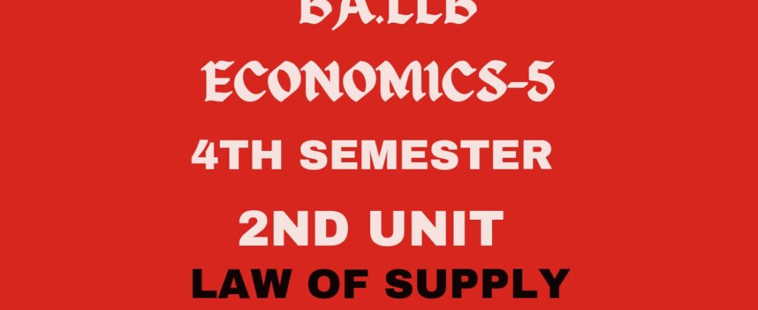 What is Supply? Explain the law of supply.