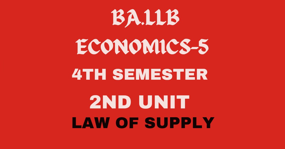 What is Supply? Explain the law of supply.