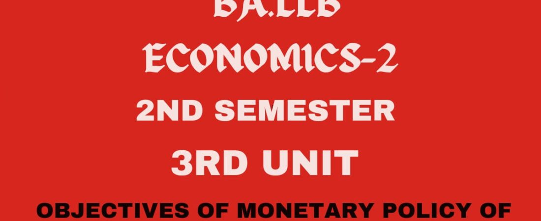 Explain the objectives of monetary policy of R.B.I.