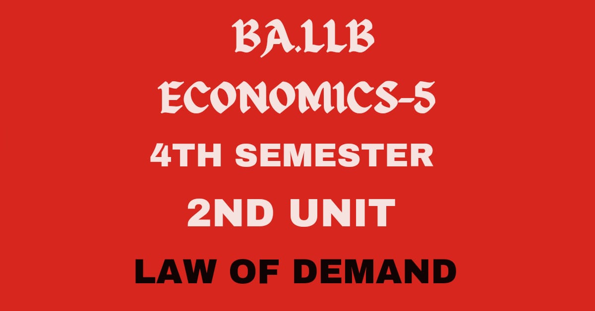 Explain the Law of Demand?