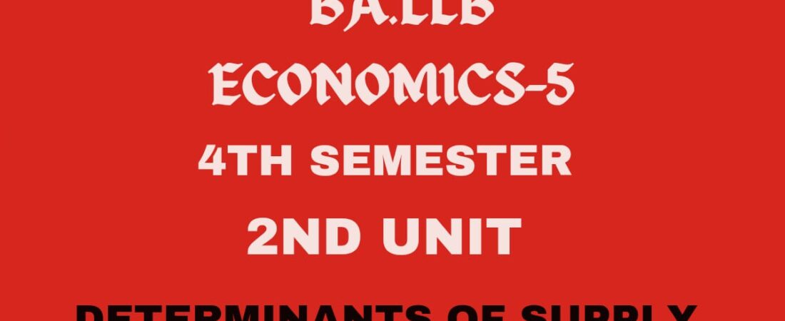 Explain the determinants of Supply.