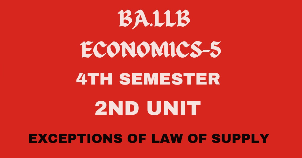 Explain the exceptions of law of supply.
