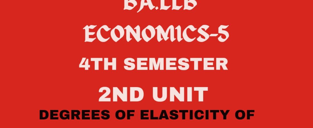What is elasticity of supply? explain the degrees of elasticity of supply.