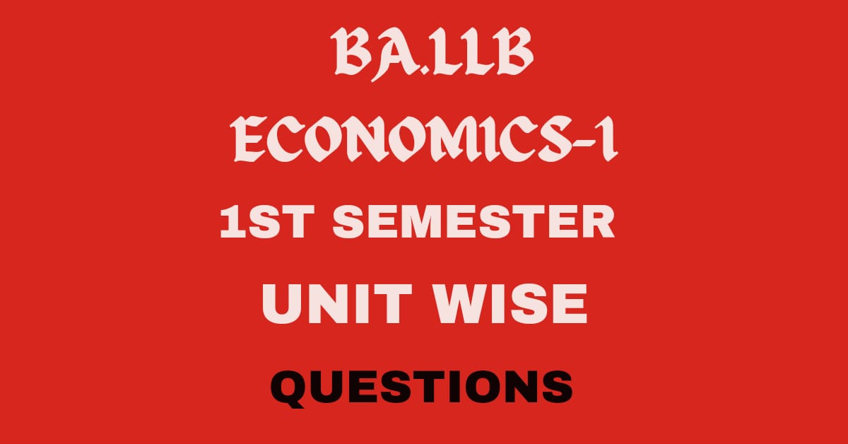 IMPORTANT QUESTIONS- ECONOMICS -1